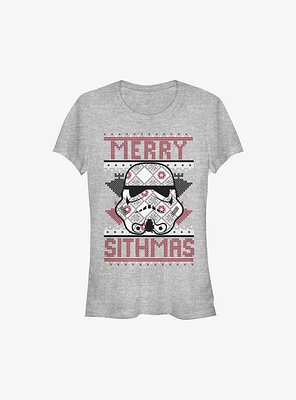 Star Wars Merry Sithmas Ugly Christmas Sweater Girls T-Shirt