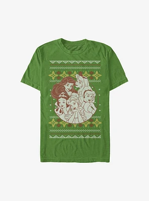 Disney Princesses Group Christmas Print T-Shirt