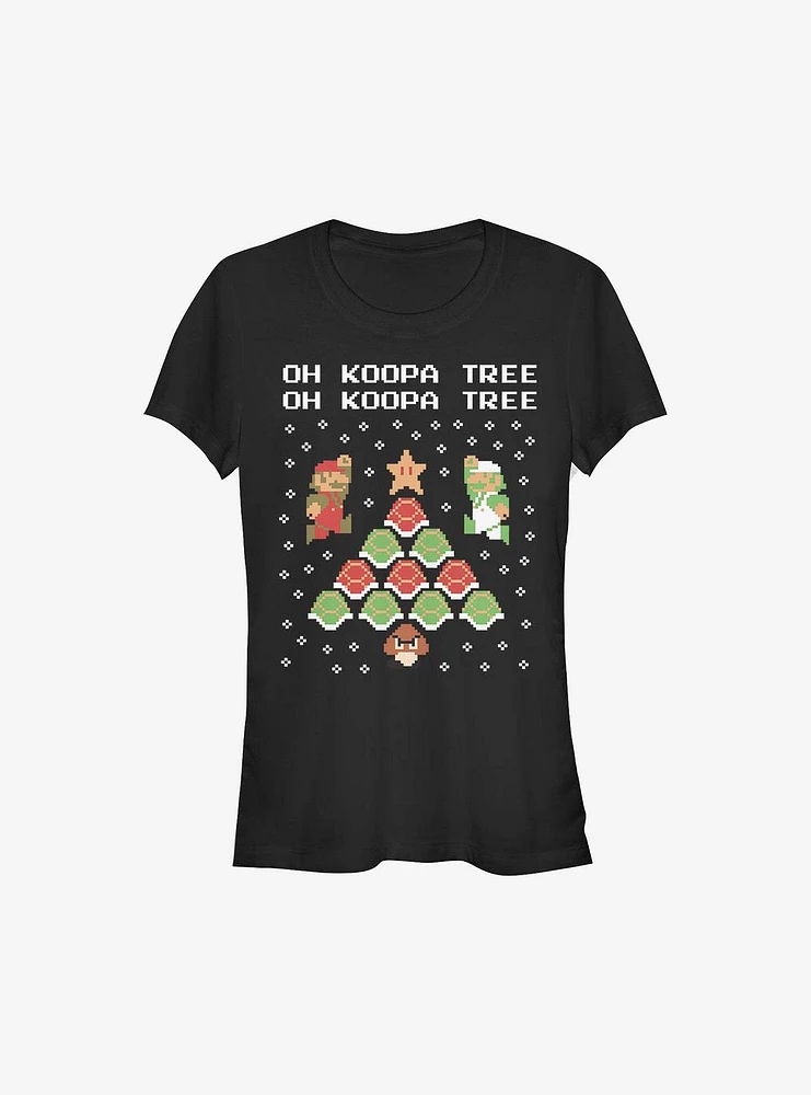 Super Mario Koopa Tree Holiday Girls T-Shirt
