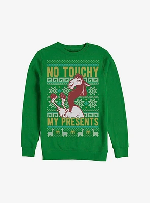 Disney The Emperor's New Groove No Touchy My Presents Ugly Christmas Sweater Sweatshirt