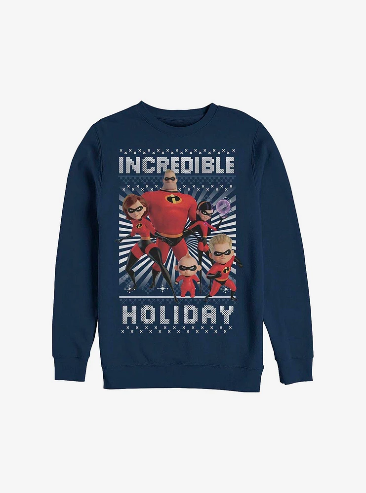 Disney Pixar The Incredibles Incredible Holiday Ugly Christmas Sweater Sweatshirt