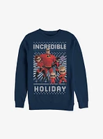 Disney Pixar The Incredibles Incredible Holiday Ugly Christmas Sweater Sweatshirt