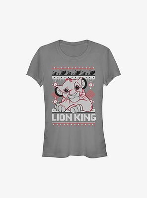 Disney The Lion King Simba Christmas Pattern Girls T-Shirt