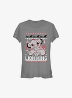 Disney The Lion King Simba Christmas Pattern Girls T-Shirt