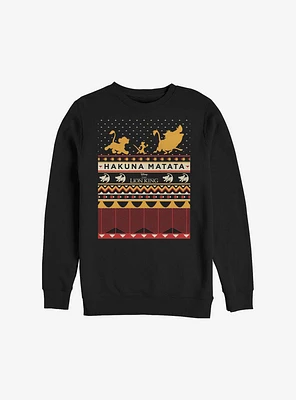 Disney The Lion King Hakuna My Knits Ugly Christmas Sweater Sweatshirt