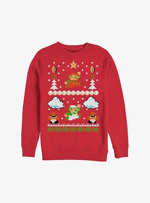 Super Mario White Christmas Sweatshirt
