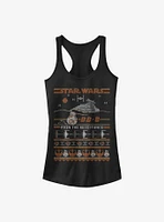 Star Wars BB-8 Resistance Christmas Pattern Girls Tank