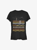 Star Wars Astromech Ugly Christmas Pattern Girls T-Shirt