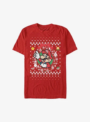 Super Mario Wreath Christmas Sweater T-Shirt