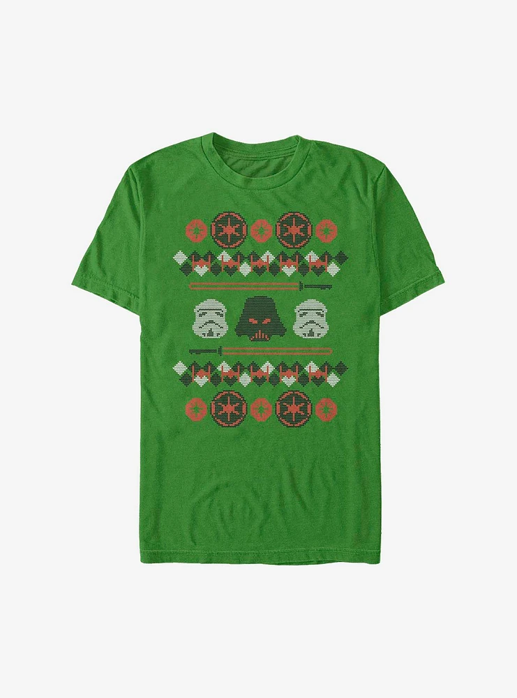 Star Wars Fine Strikes Christmas Pattern T-Shirt