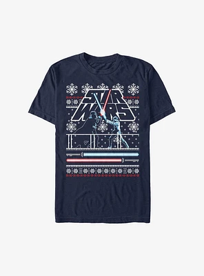 Star Wars Holiday Face Off Ugly Christmas Sweater T-Shirt