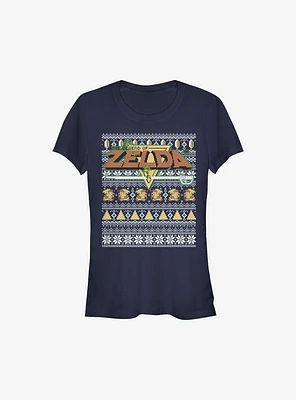 Nintendo The Legend Of Zelda Tight Forces Ugly Christmas Sweater Girls T-Shirt