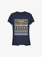 Nintendo The Legend Of Zelda Tight Forces Ugly Christmas Sweater Girls T-Shirt