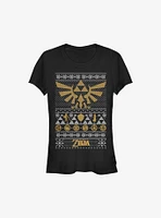 Nintendo The Legend Of Zelda Legends Ugly Christmas Sweater Girls T-Shirt