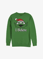 Disney Pixar Toy Story I Believe Alien Holiday Sweatshirt