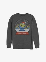 Disney Pixar Toy Story Aliens Snow Globe Holiday Sweatshirt