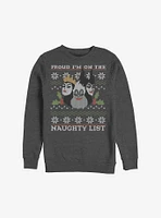 Disney Villains Naughty List Ugly Christmas Sweater Sweatshirt