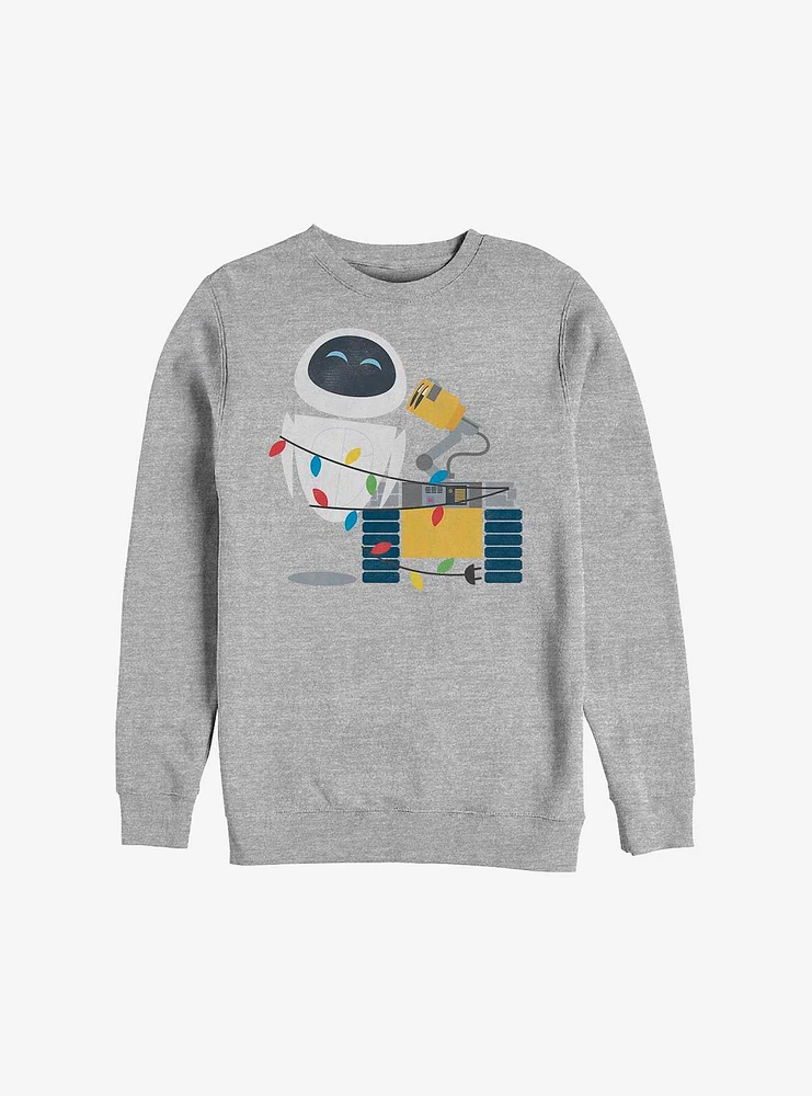 Disney Pixar Wall-E Christmas Lights Sweatshirt