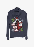 Marvel Deadpool Naughty List Holiday Cowl Neck Long-Sleeve Girls Top