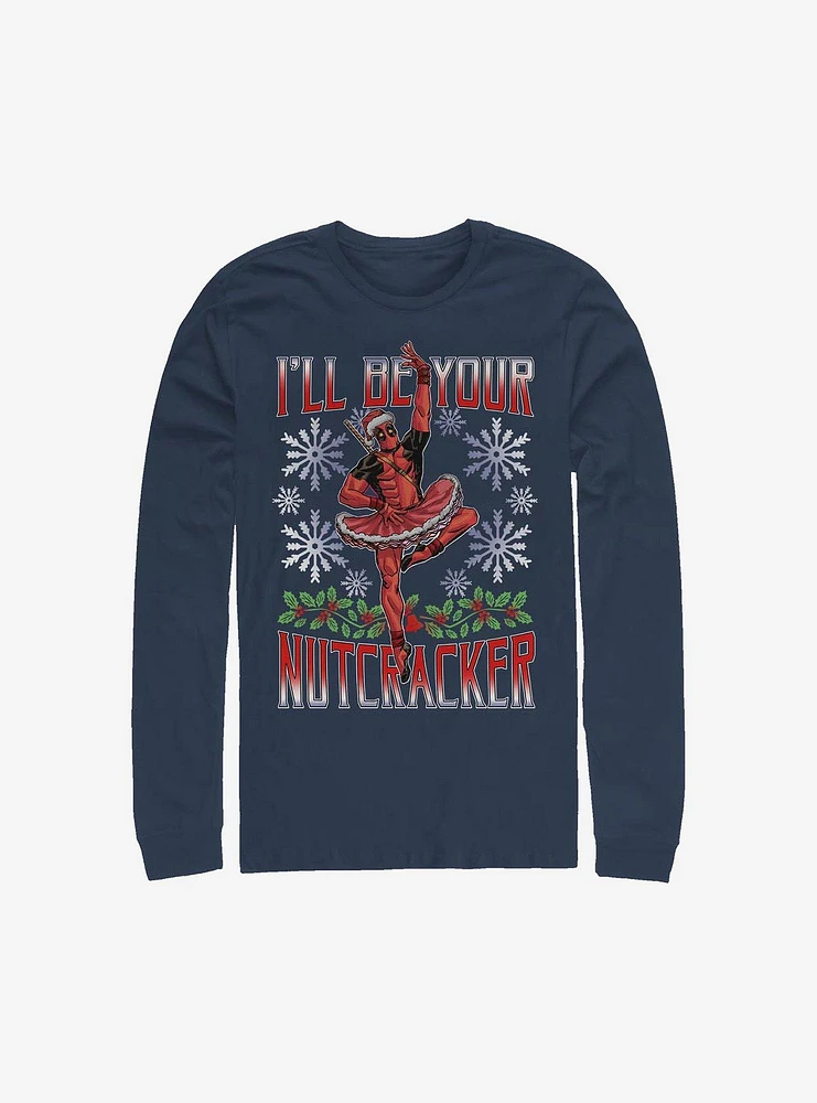 Marvel Deadpool Nutcracker Holiday Long-Sleeve T-Shirt