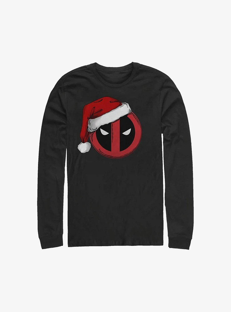 Marvel Deadpool Santa Hat Christmas Long-Sleeve T-Shirt
