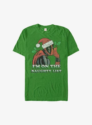 Marvel Deadpool On The Naughty List Holiday T-Shirt