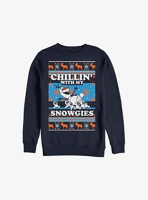 Disney Frozen Chest Olaf Chillin' Holiday Sweatshirt
