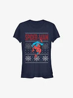 Marvel Spider-Man Ugly Christmas Sweater Girls T-Shirt