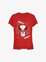 Marvel X-Men Wolverine Christmas Pattern Girls T-Shirt