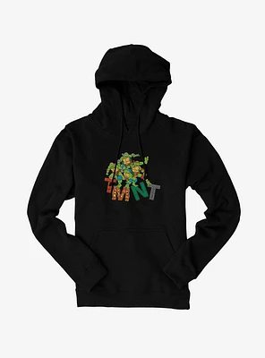 Teenage Mutant Ninja Turtles Patterned Logo Letters Group Hoodie