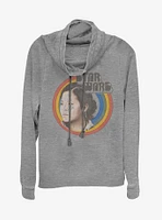 Star Wars Vintage Rose Rainbow Cowl Neck Long-Sleeve Girls Top