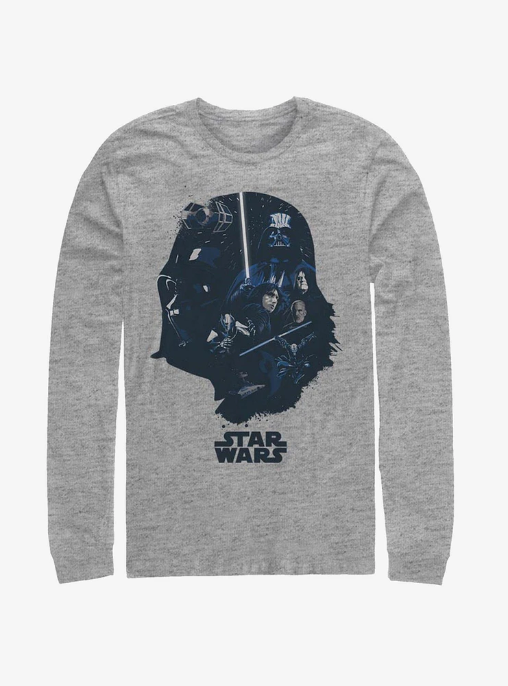 Star Wars Vader Head Fill Long-Sleeve T-Shirt