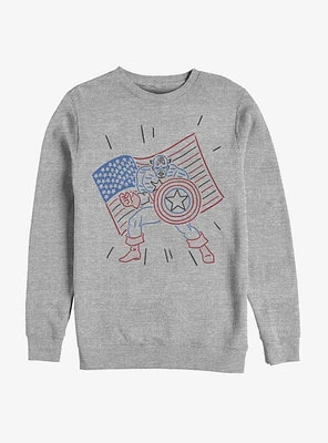 Marvel Captain America Neon Cap Sweatshirt