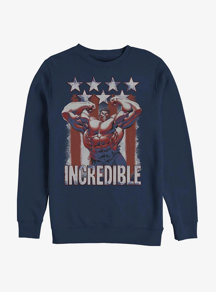 Marvel Hulk American Flag Sweatshirt