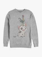 Disney Moana Pua And Hei Pose Sweatshirt