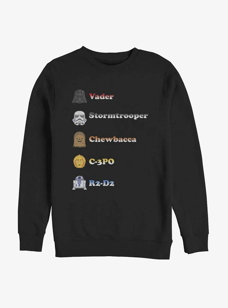 Star Wars Emoji Con Sweatshirt