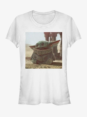 Star Wars The Mandalorian Child Photoreal Square Scene Girls T-Shirt