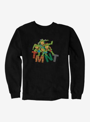 Teenage Mutant Ninja Turtles Patterned Logo Letters Group Sweatshirt