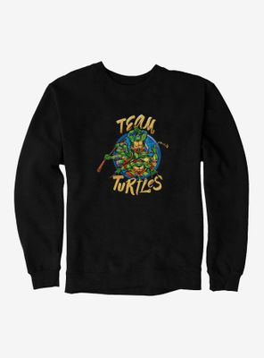 Teenage Mutant Ninja Turtles Team Turtle Group Poses Circle Sweatshirt