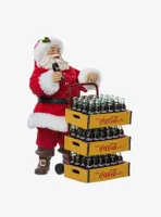 Coke Coca Cola Santa With Delivery Cart Set