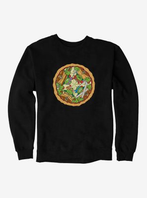 Teenage Mutant Ninja Turtles Group On Pizza Slices Sweatshirt