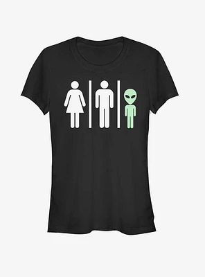 Bathroom Rules Alien Girls T-Shirt