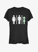 Bathroom Rules Alien Girls T-Shirt