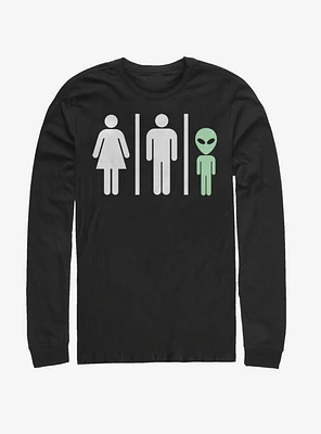Bathroom Rules Alien Long-Sleeve T-Shirt