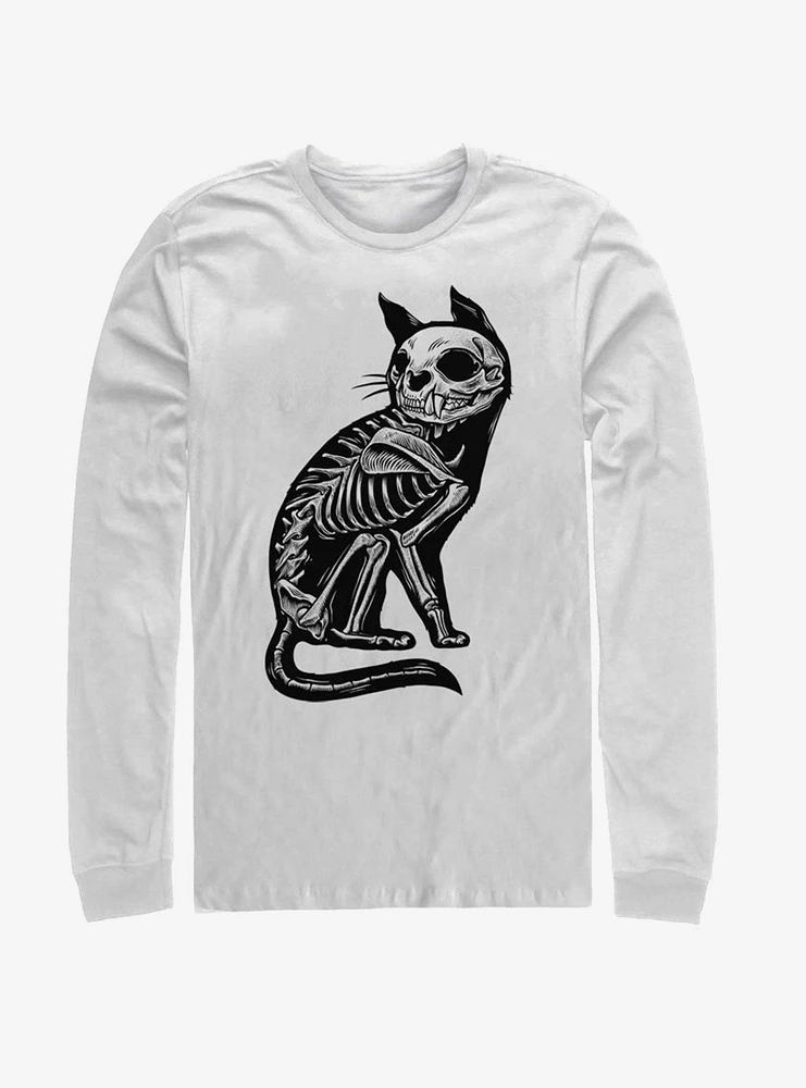 Cat X-Ray Skeleton Long-Sleeve T-Shirt