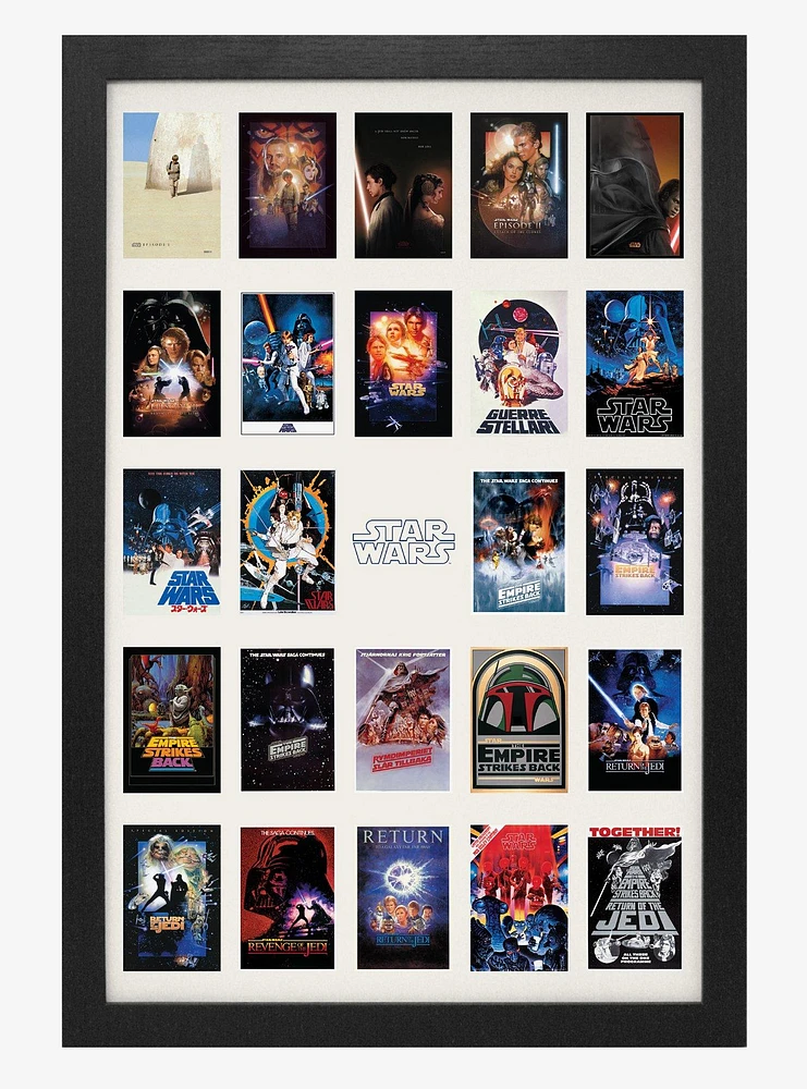 Star Wars One Sheet Collage Framed Poster