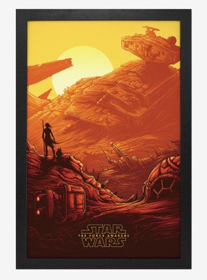 Star Wars The Force Awakens Jakku Battle Poster