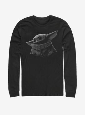 Star Wars The Mandalorian Child Grayscale Long-Sleeve T-Shirt