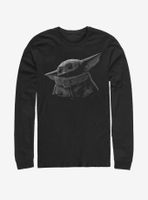 Star Wars The Mandalorian Child Grayscale Long-Sleeve T-Shirt