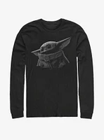 Star Wars The Mandalorian Child Grayscale Long-Sleeve T-Shirt